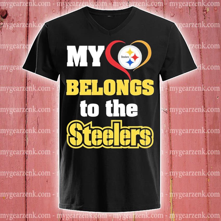 Pittsburgh Steelers My heart belongs to the Steelers shirt, hoodie,  sweater, long sleeve and tank top