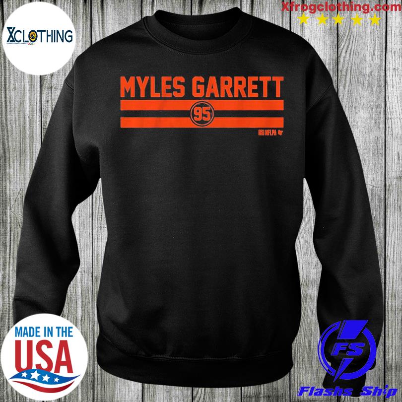 Myles Garrett Name Number Stripe Shirt - Shibtee Clothing