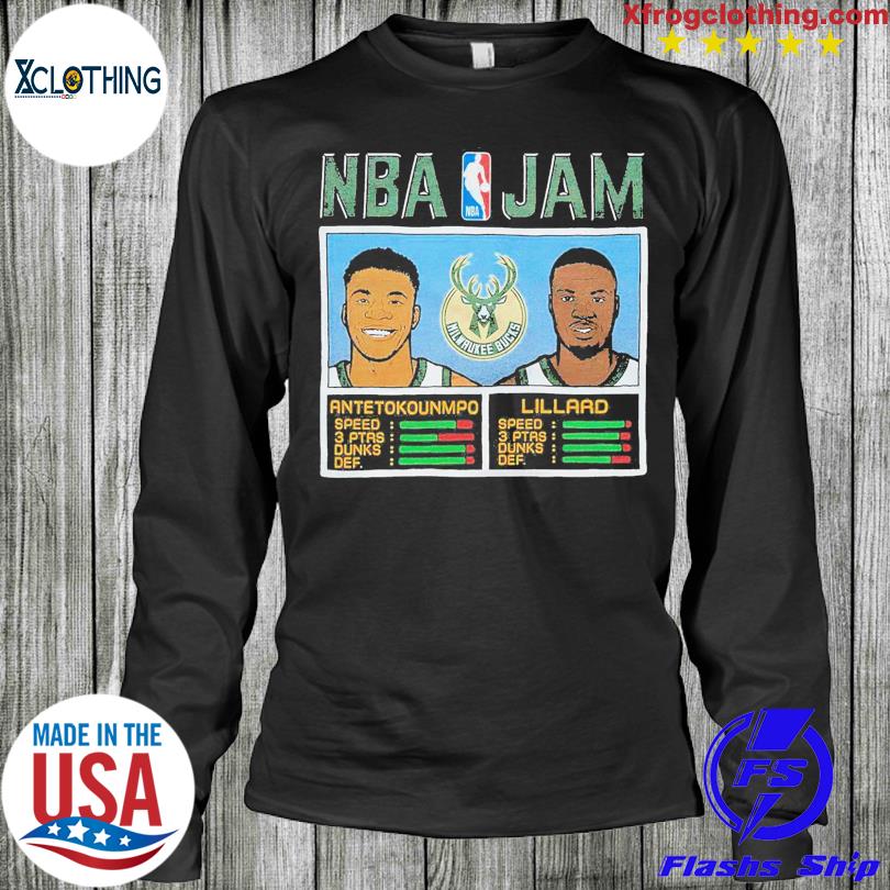 Original Nba Jam Bucks Antetokounmpo And Lillard T-shirt,Sweater, Hoodie,  And Long Sleeved, Ladies, Tank Top