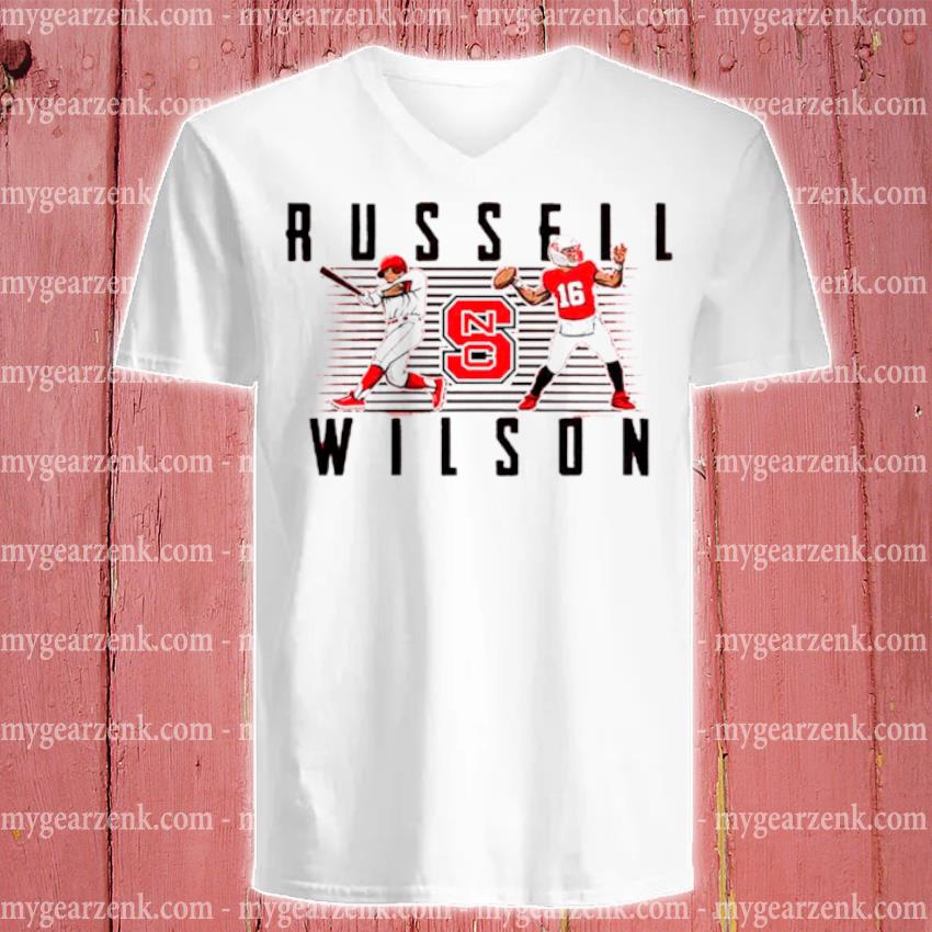 NC State Wolfpack Russell Wilson football and baseball shirt, hoodie,  sweater and v-neck t-shirt