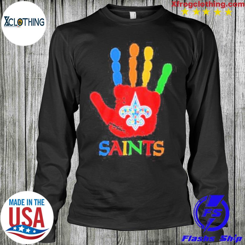 Official new Orleans Saints hand autism 2023 shirt, hoodie