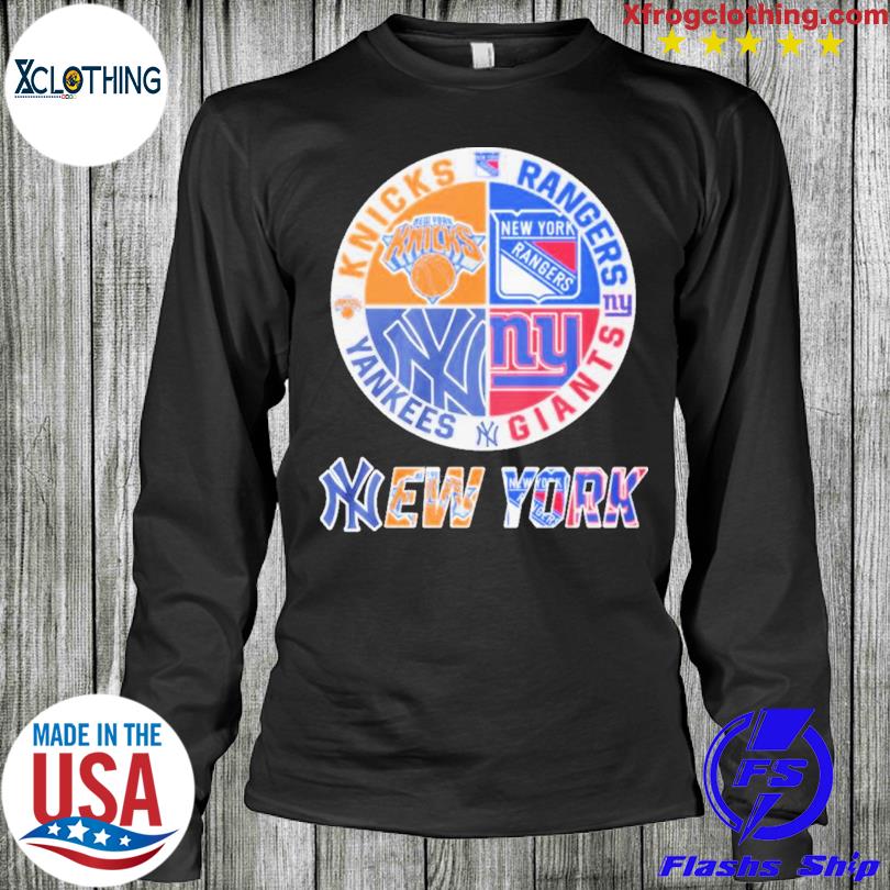 New York Circle Logo Sport Teams Giants Yankees Rangers Knicks T-shirt,  hoodie, sweater and long sleeve