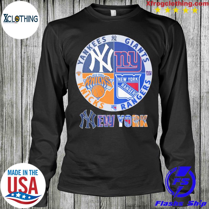 Official New york yankees giants rangers and knicks T-shirt, hoodie, tank  top, sweater and long sleeve t-shirt