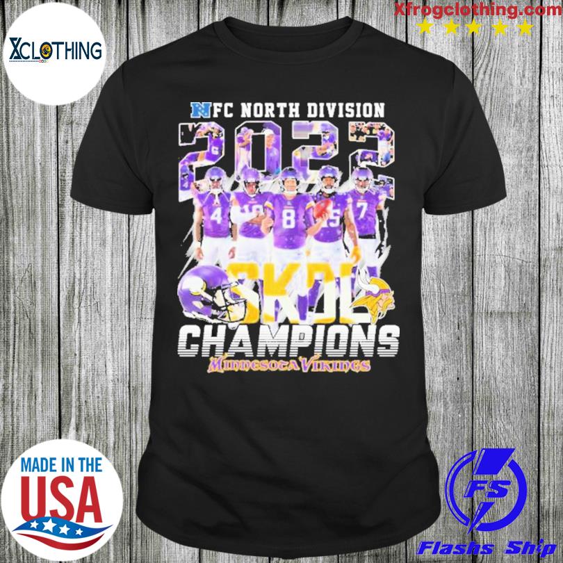 Minnesota Vikings 2022 NFC North Division Champions Signatures Shirt,  hoodie, sweater, long sleeve and tank top