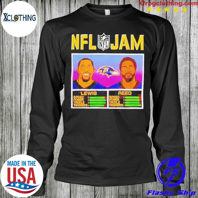 Ed Reed & Ray Lewis Baltimore Ravens Homage NFL Retired Jam Tri-Blend  T-Shirt - Heathered