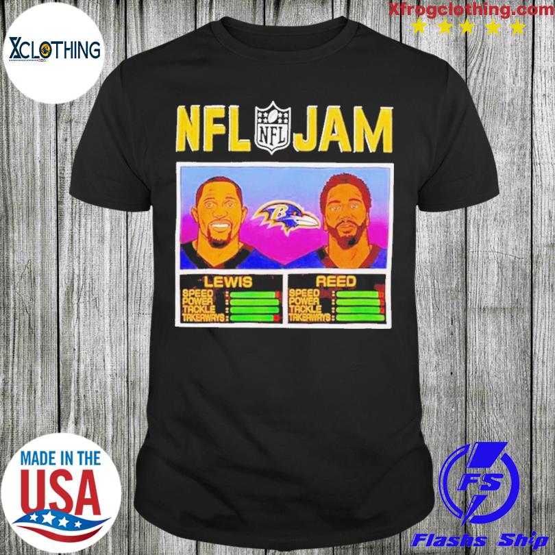 Nfl Jam Baltimore Ravens Ed Reed Ray Lewis T-shirt - Bluecat