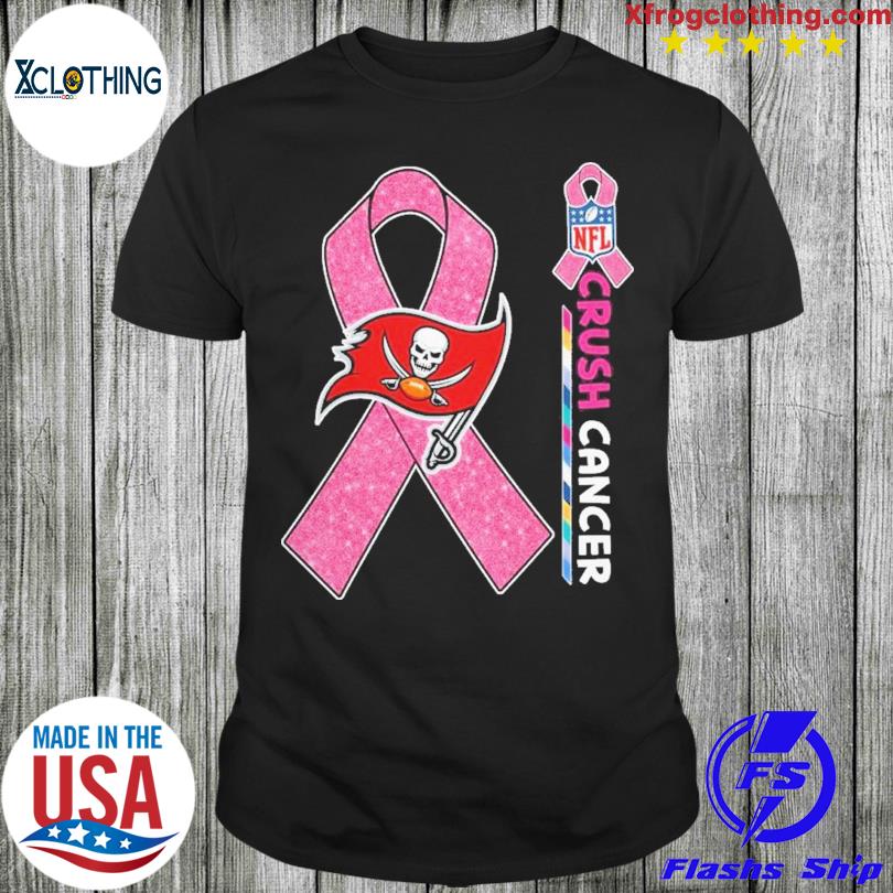 Crush Cancer Tampa Bay Buccaneers NFL Shirt Cancer Support Women Men Shirt  - Best Seller Shirts Design In Usa