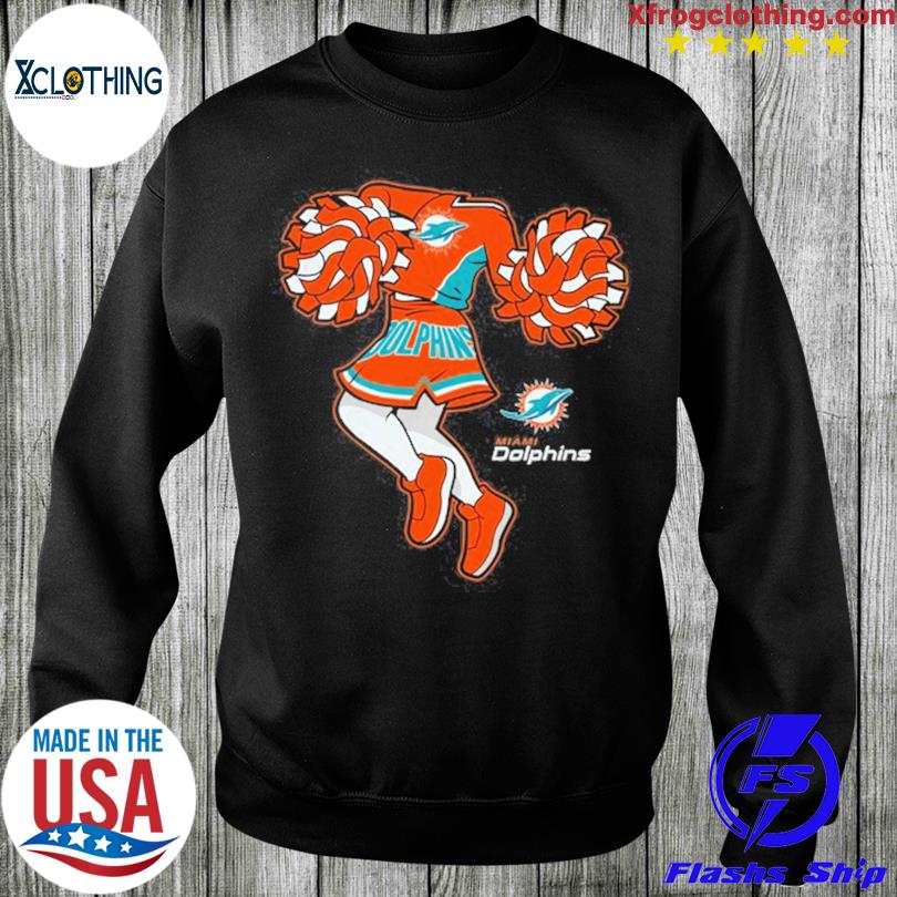 NFL Team Apparel Youth Miami Dolphins Rash Guard Aqua T-Shirt