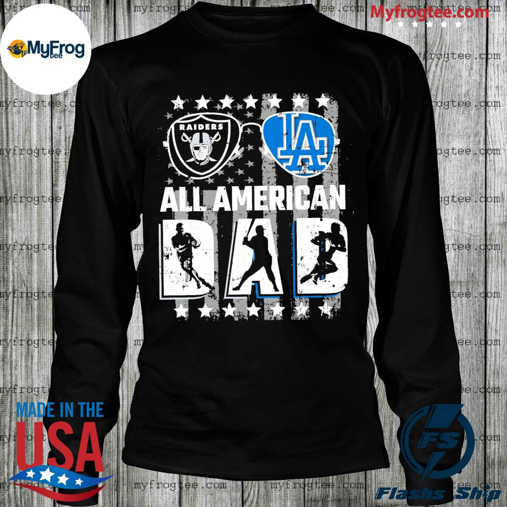 Las Vegas Raiders and Los Angeles Dodgers all American Dad shirt