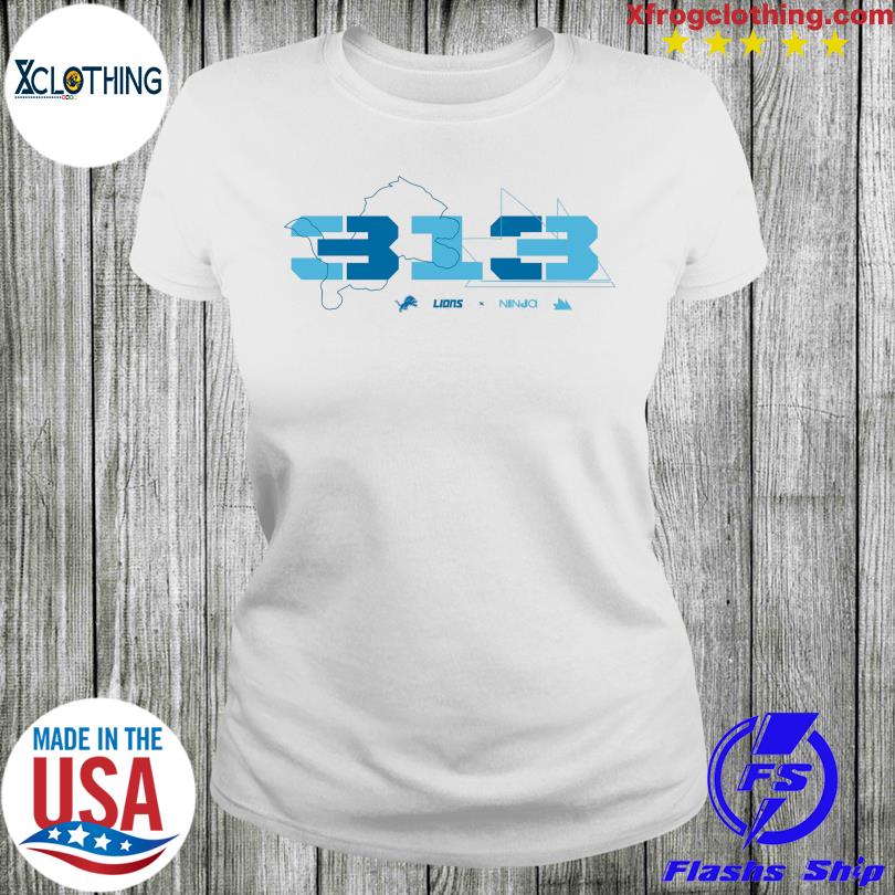 Official Ninja X Detroit Lions 313 T-Shirt - Sgatee