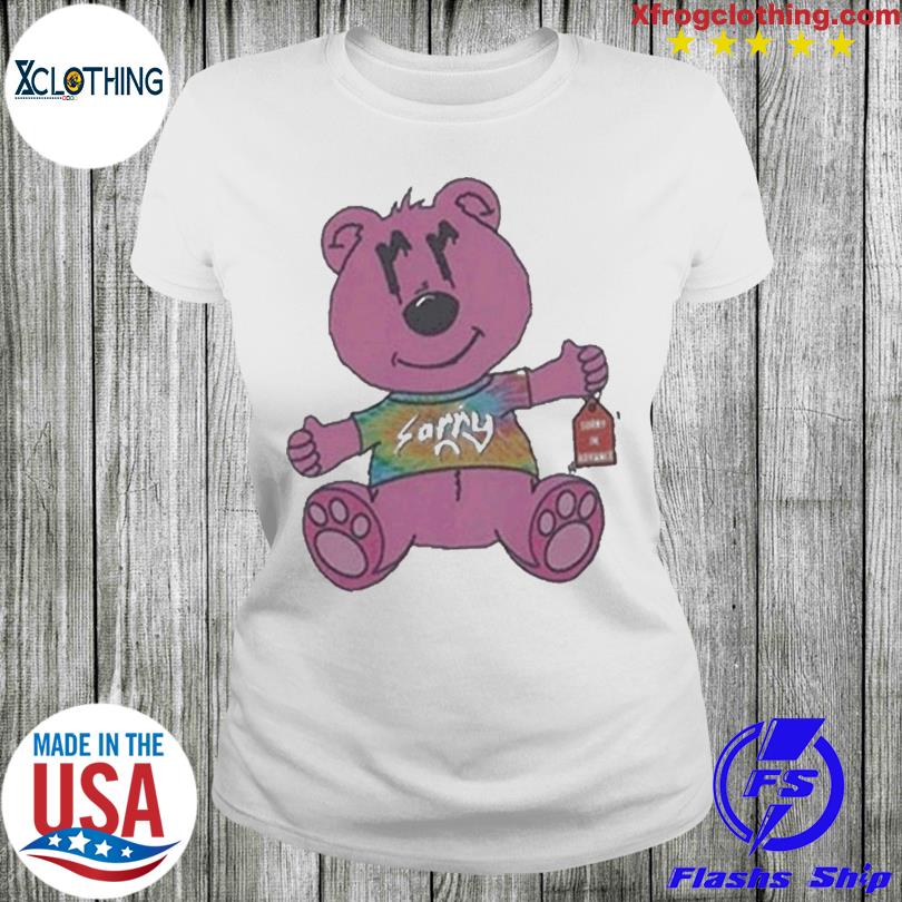 Joe Burrow Sorry Shirt , Joe wears Sorry in Advance Pink Bear T-Shirt ,  Sorry Pink Bear Sweatshirt Hoodie