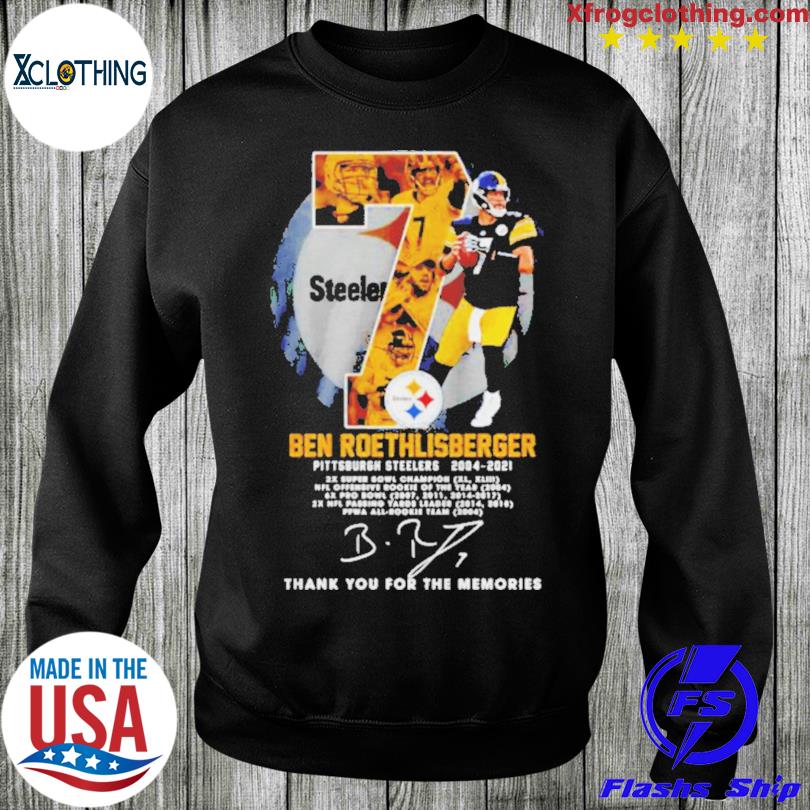 Ben Roethlisberger Pittsburgh Steelers 2004 2021 thank you for the memories  shirt - Online Shoping