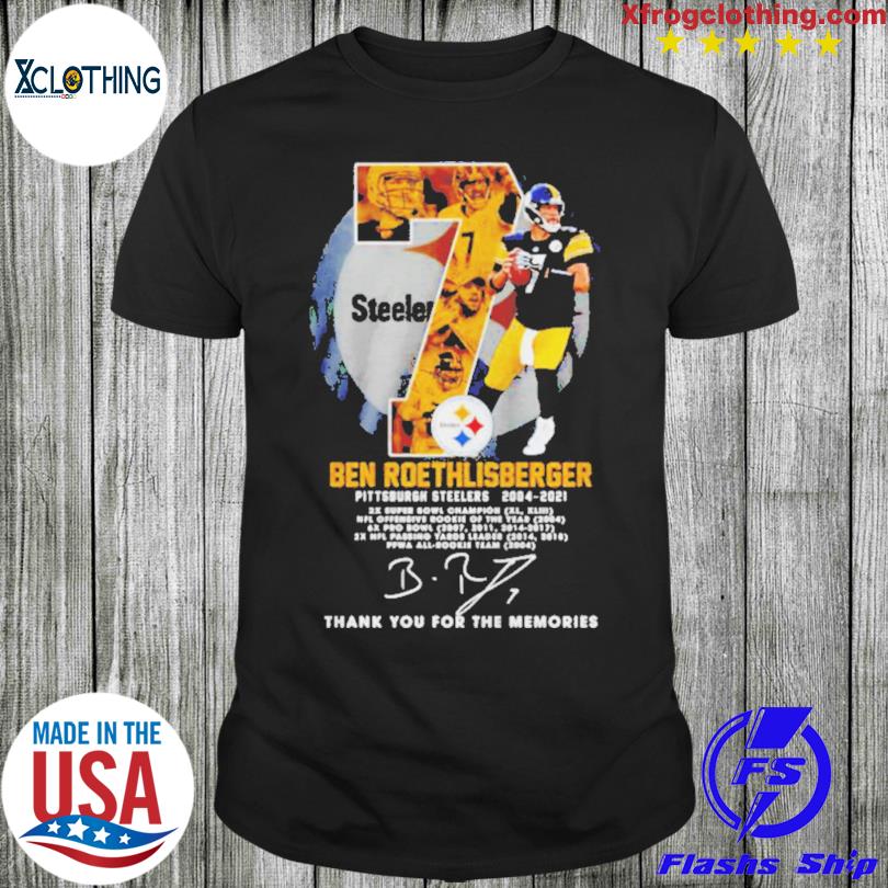 Ben Roethlisberger Pittsburgh Steelers 2004 2021 Thank You For The Memories  Unisex T-Shirt - Teeruto