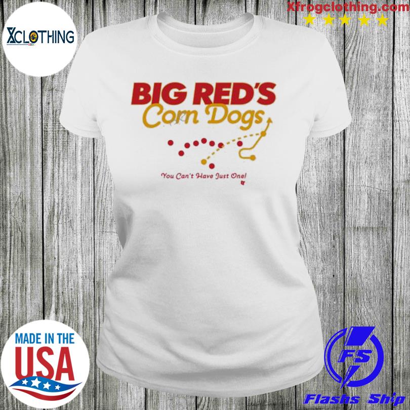 Big Red's Corn Dogs, Women's V-Neck T-Shirt / Large - Pro Football - Sports Fan Gear | breakingt