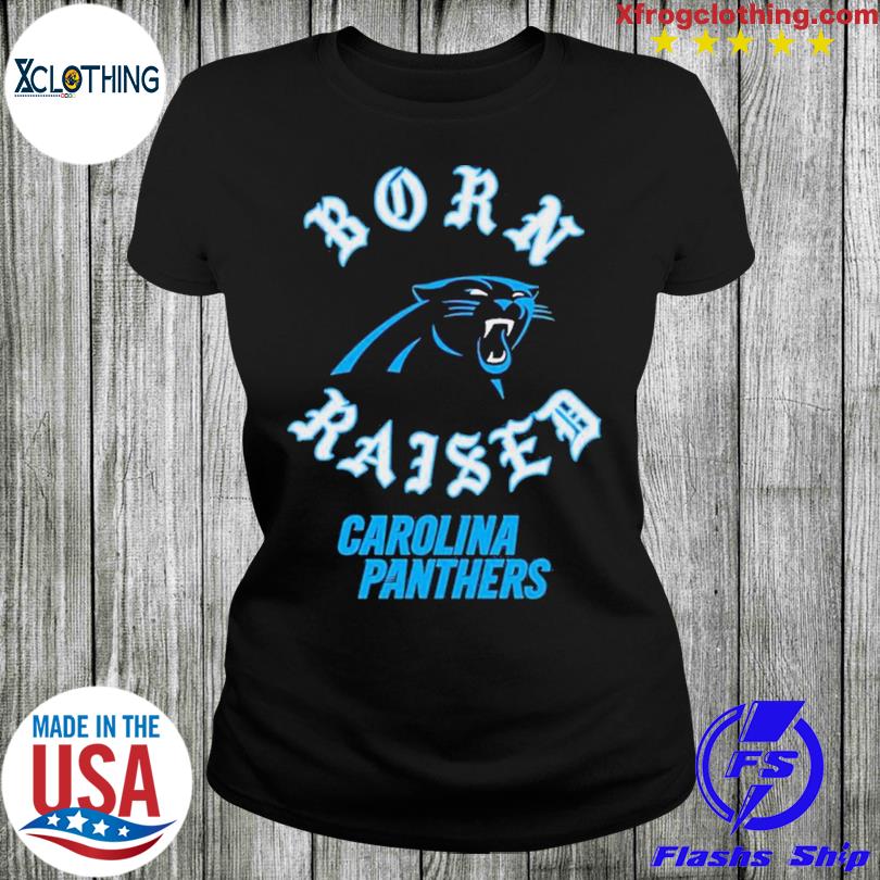 Unisex Born x Raised Black Carolina Panthers T-Shirt Size: Large