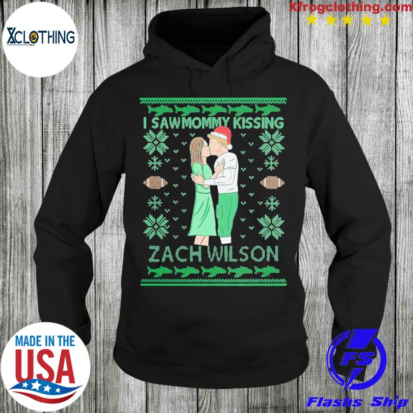 I saw mommy kissing zach wilson 2022 ugly Christmas sweater