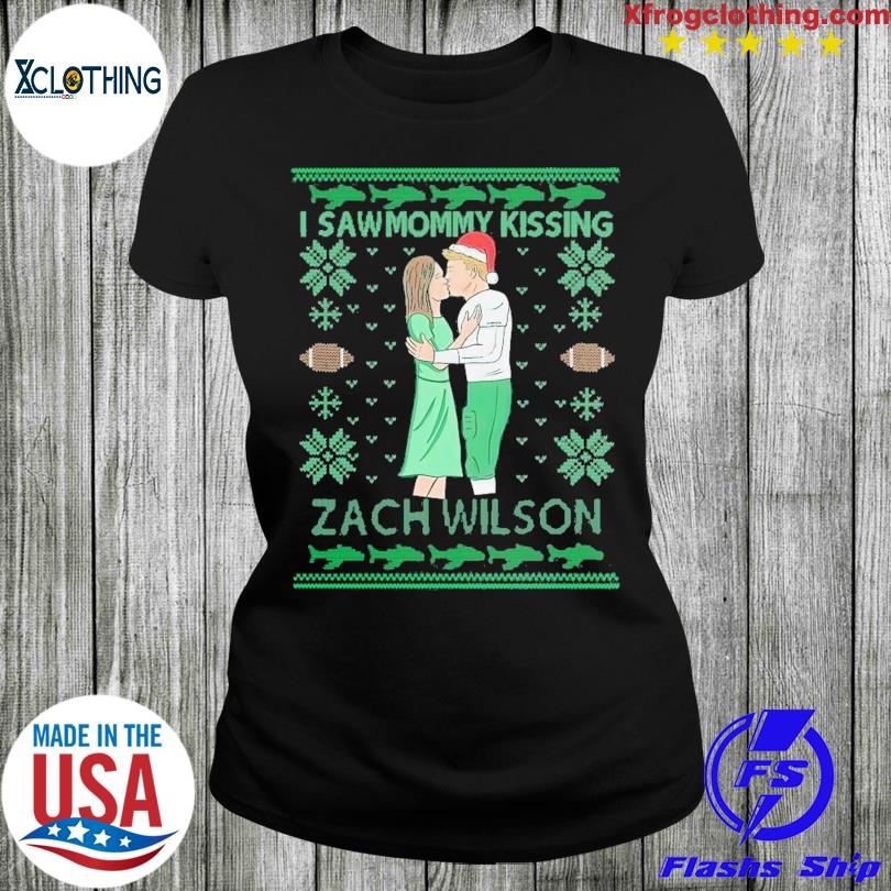 I saw mommy kissing Zach Wilson Christmas shirt, hoodie, sweater and long  sleeve