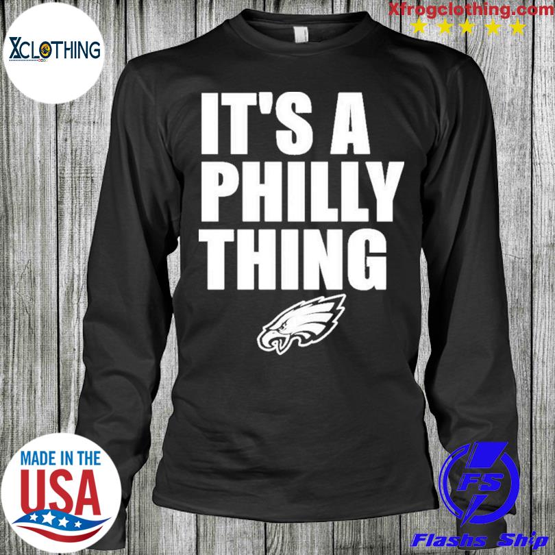 Philadelphia Eagles Fly Hebrew T-Shirt Long Sleeve / M / White