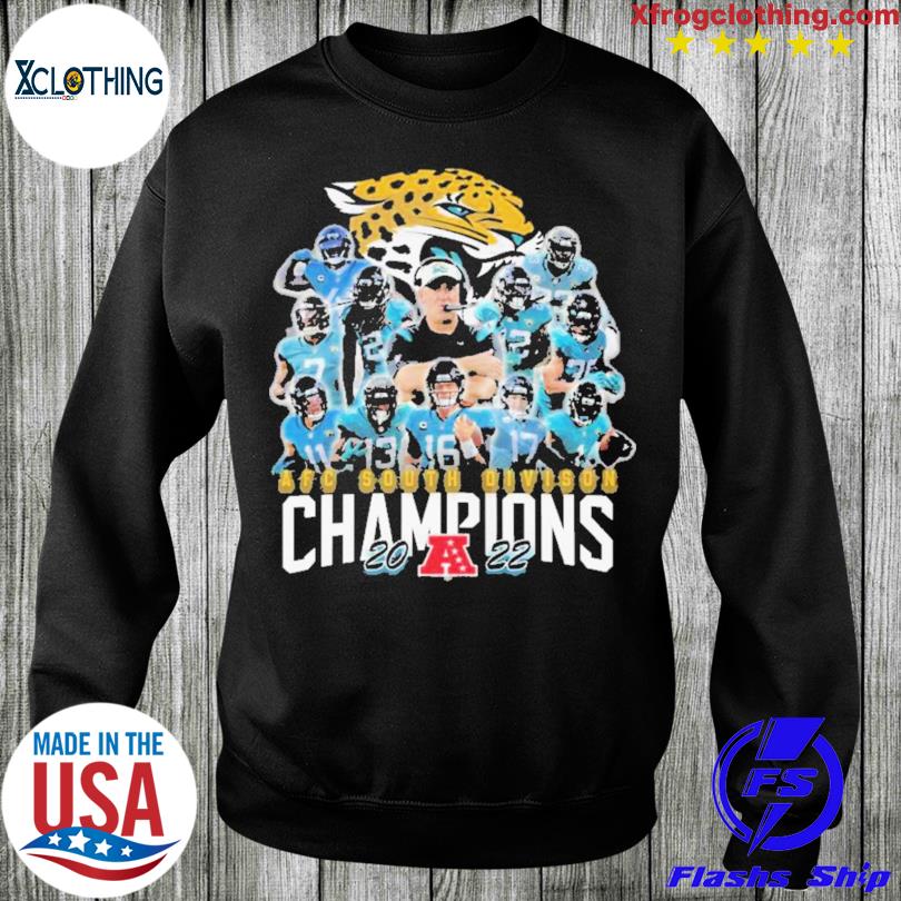 Official Jacksonville jaguars team 2022 AFC south Division champions shirt,  hoodie, sweater and long sleeve