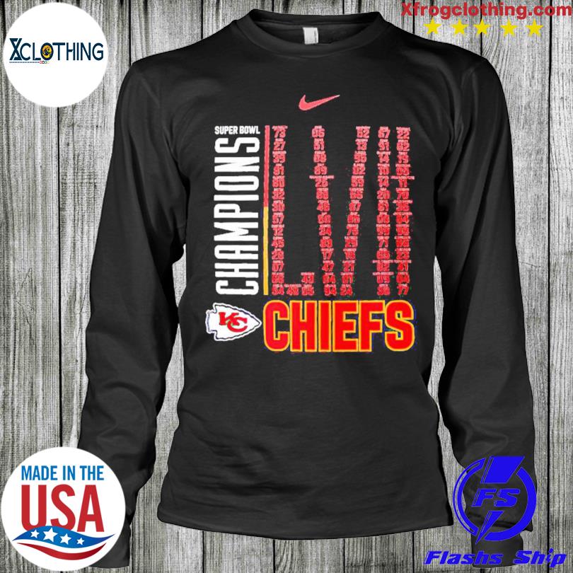 Official Kansas City Chiefs Super Bowl Lvii Champions Roster T