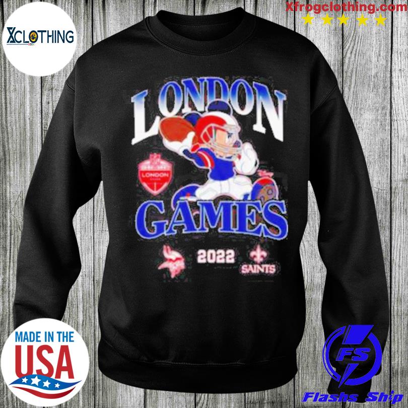 Official Minnesota Vikings Vs New Orleans Saints Mickey Mouse London Game  2022 shirt, hoodie, sweater and long sleeve