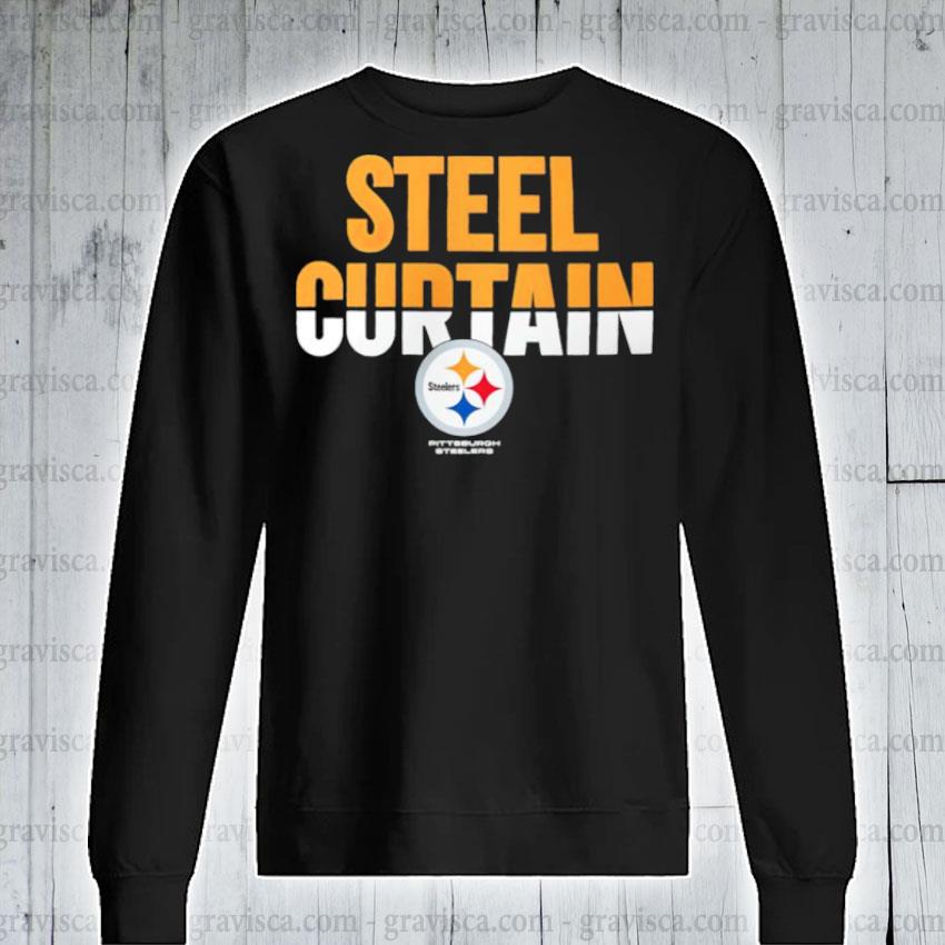 Pittsburgh Steelers Black STEEL CURTAIN Pullover Sweatshirt