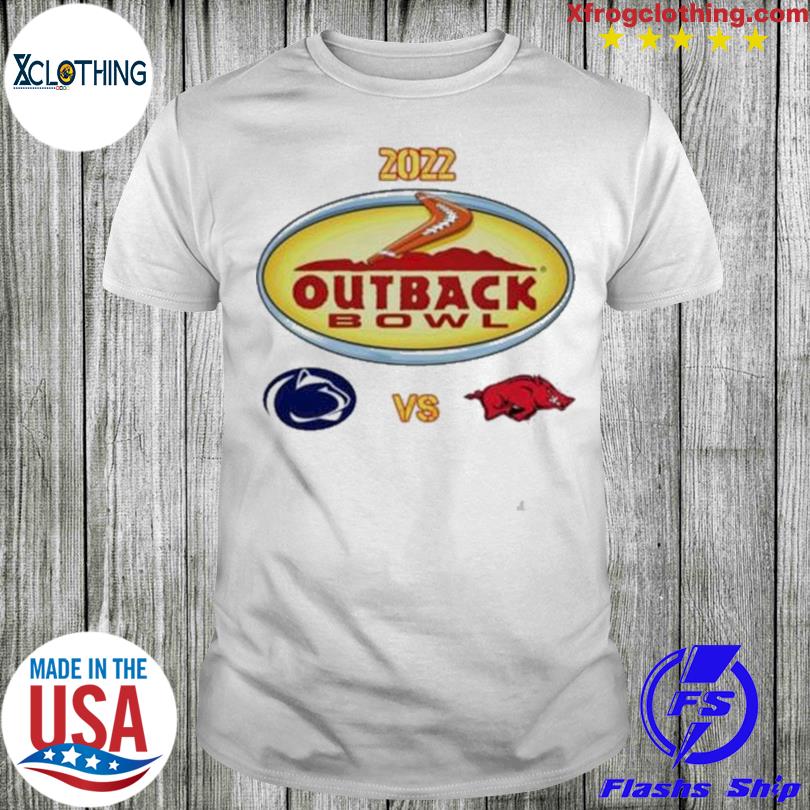 Penn State Nittany Lions Vs Arkansas Razorbacks 2022 Outback Bowl T-Shirt
