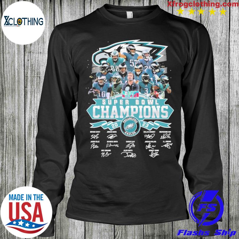 Philadelphia eagles super bowl champions 2023 signatures shirt, hoodie,  sweater, long sleeve and tank top