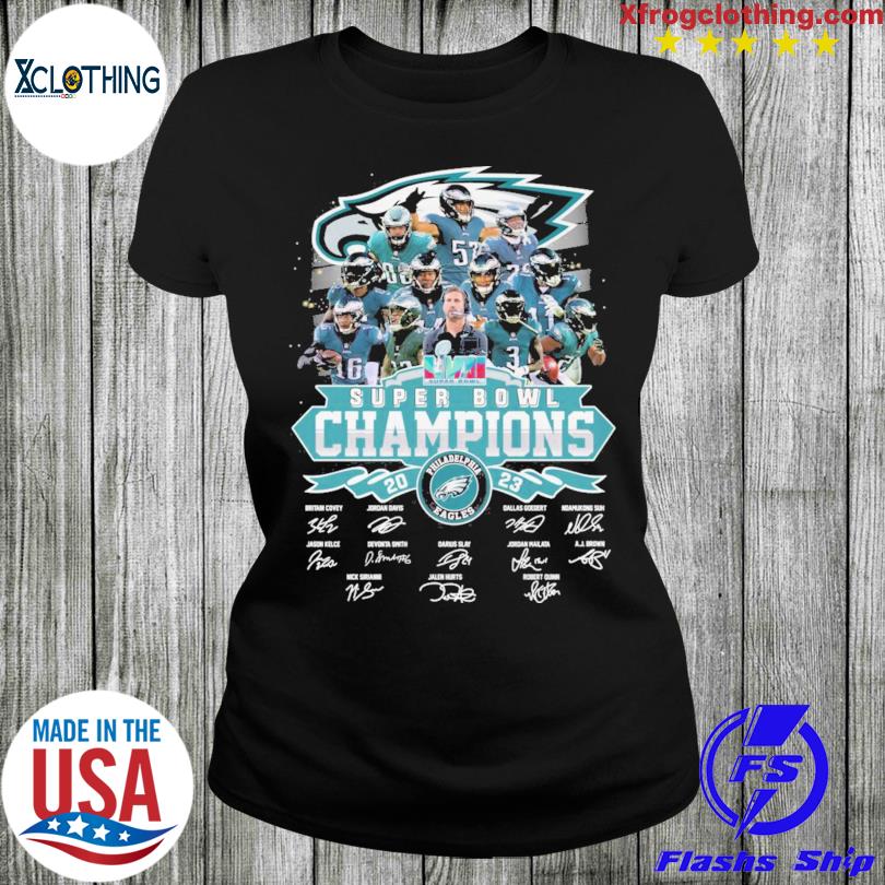 Philadelphia Eagles Team Football Nfl 2023 Super Bowl Champions Signatures  Sweatshirt, hoodie, sweater, long sleeve and tank top