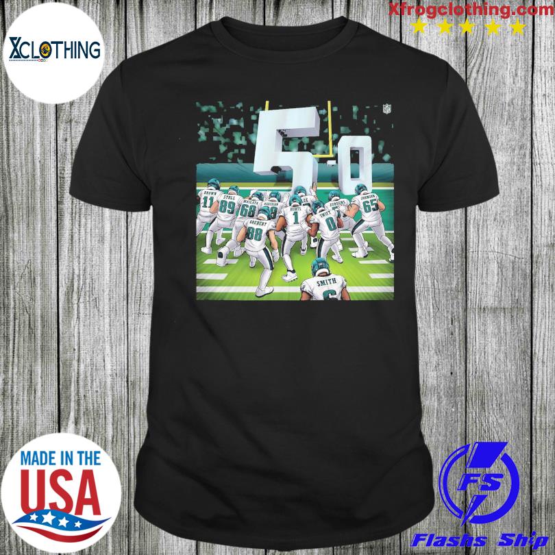 Philadelphia Eagles 5-0 Los Angeles Rams Undefeated Shirt