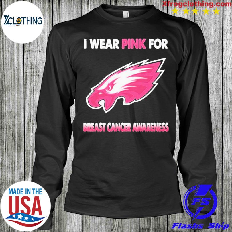 PHILADELPHIA EAGLES PINK BREAST CANCER AWARENES T-SHIRT, NEW FREE