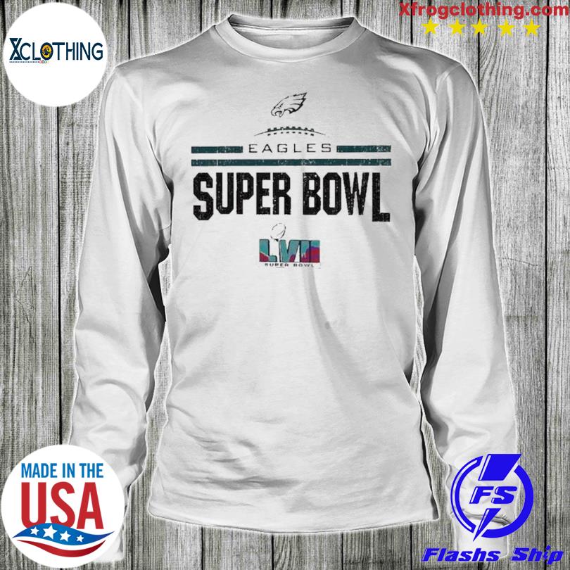 Philadelphia Eagles Majestic Threads Super Bowl LVII Goal Line Stand Raglan  T-Shirt - Cream/Midnight Green