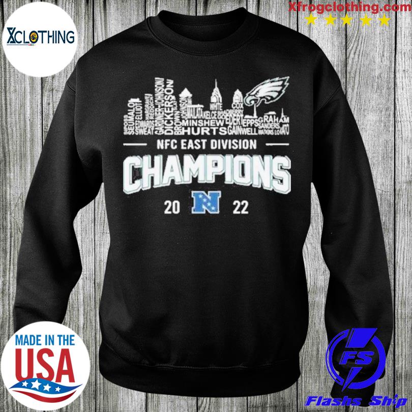 2022 nfc east division champions philadelphia eagles players names shirt,  hoodie, sweater, long sleeve and tank top