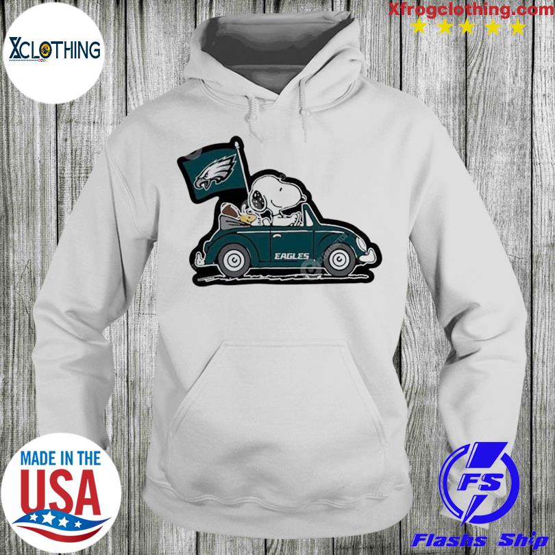 Philadelphia Eagles Snoopy And Woodstock Drive Car 2023 Super Bowl Shirt,  hoodie, sweater and long sleeve