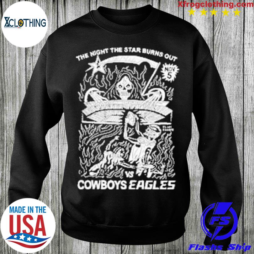 The Night The Star Burns Out Cowboys Eagles Shirt - Vintagenclassic Tee