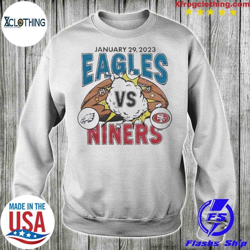 Philadelphia Eagles Hebrew T-Shirt Long Sleeve / White / S