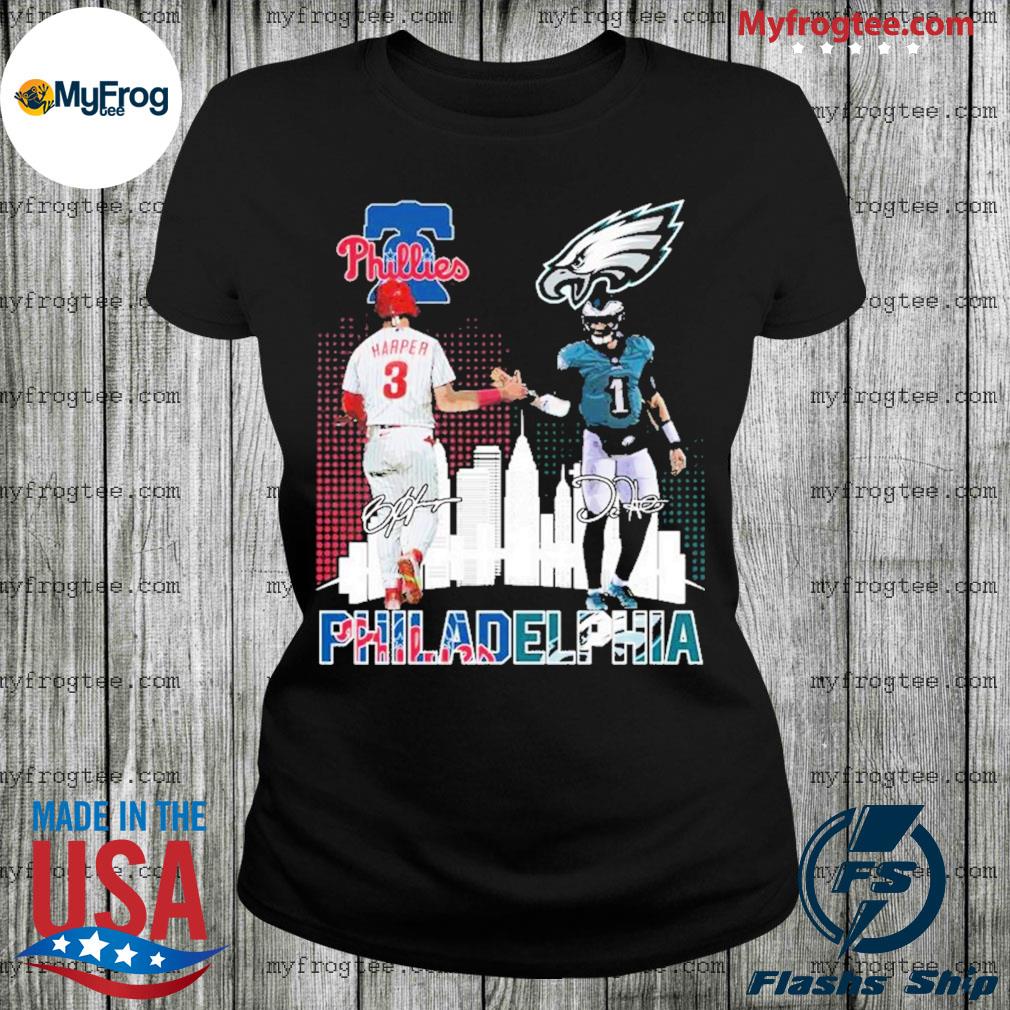 Just A Women Who Love Her Philadelphia Eagles And Phillies Shirt - Shibtee  Clothing