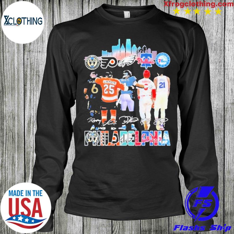 Philadelphia Union Philadelphia Flyers Philadelphia Eagles Phillies  Philadelphia 76ers signatures shirt, hoodie, sweatshirt for men and women