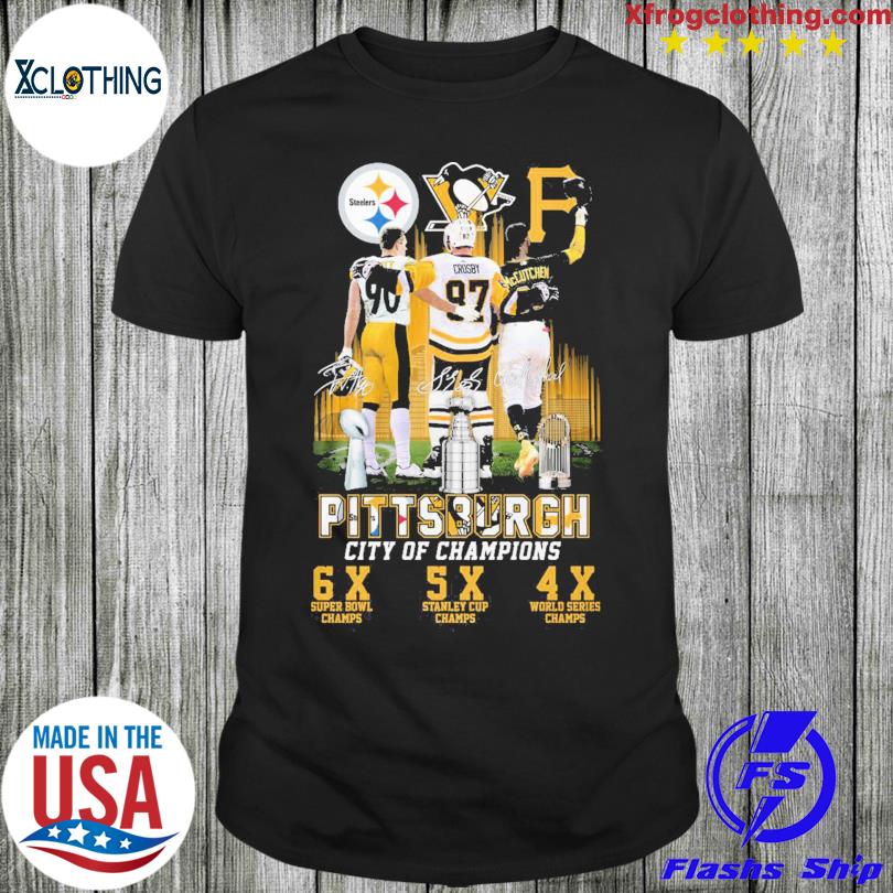 Pittsburgh City Of Champions Steelers Penguins Pirates Shirt