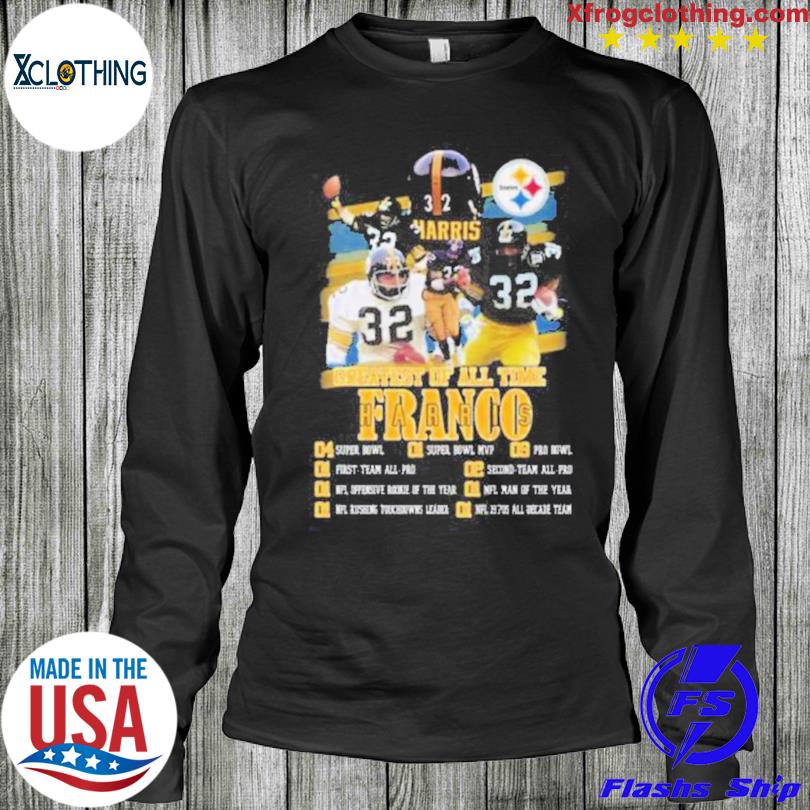 Franco Harris Goat Shirt, Pittsburgh Steelers Long Sleeve Unisex Hoodie