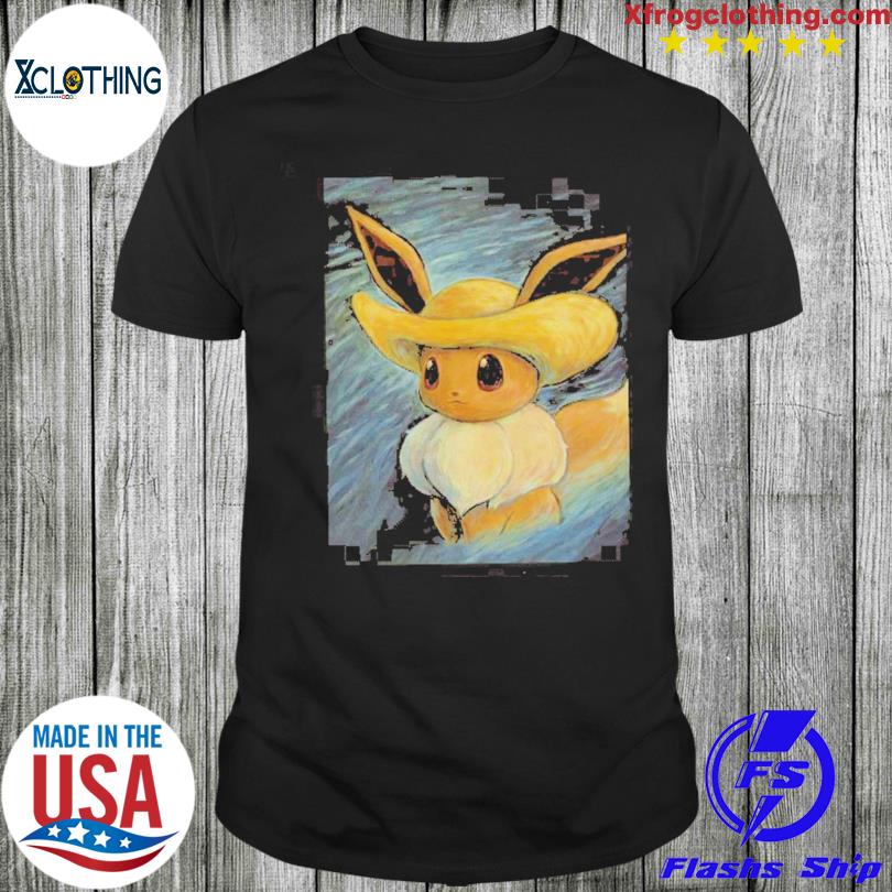 Pokemon x Van Gogh Museum Eevee Art Inspired By Van Gogh Essentials T-Shirt  - Mugteeco