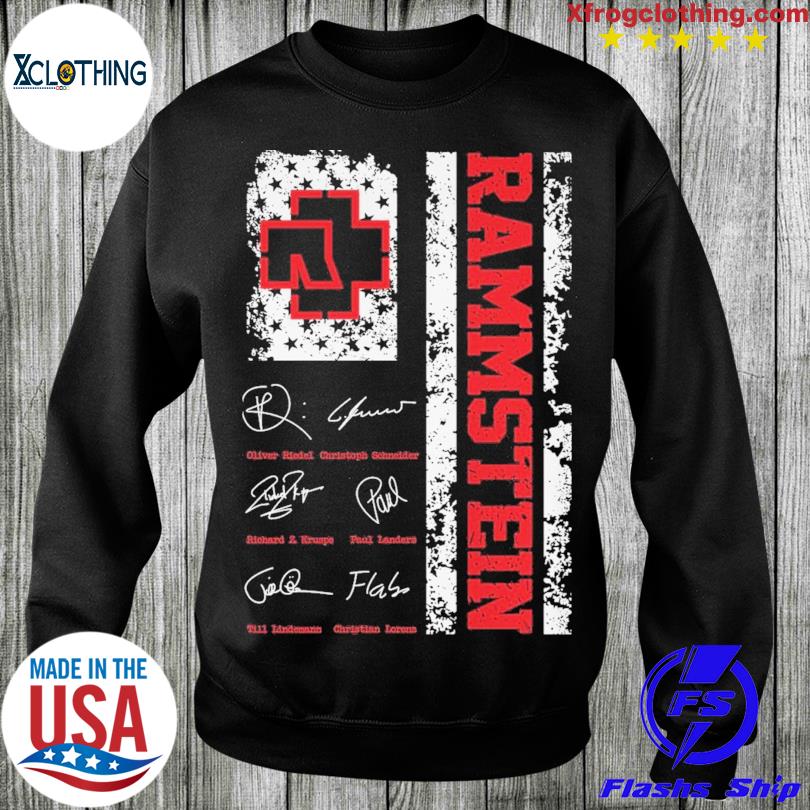 Rammstein band signatures American flag shirt, hoodie, sweater, long sleeve  and tank top