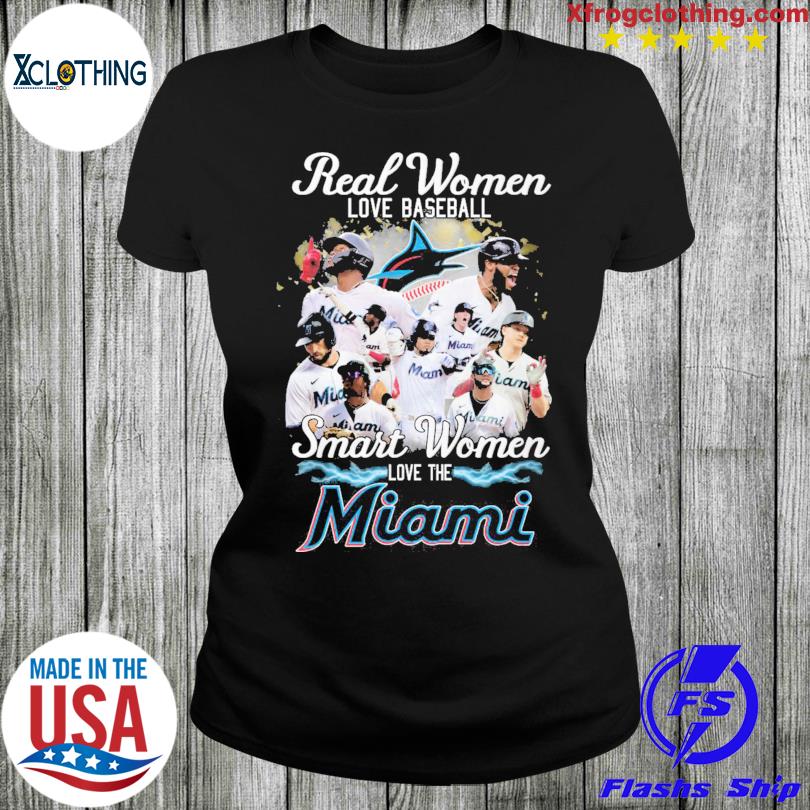 Real Woman Love Baseball Smart Women Love The Miami T Shirt - Growkoc