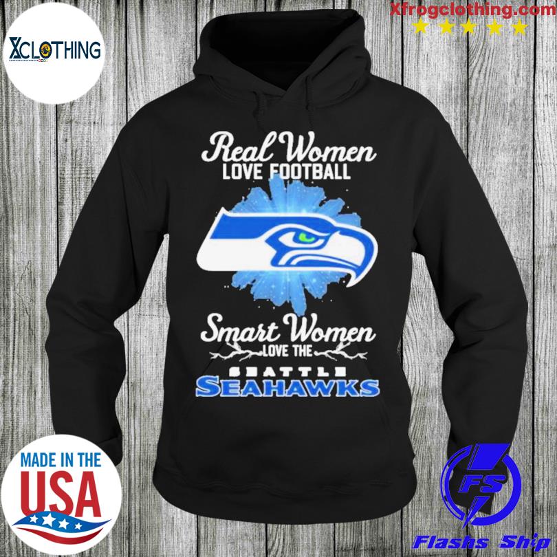 Real Women Love Football Smart Women Love The Seattle Seahawks 2023 Logo  Shirt