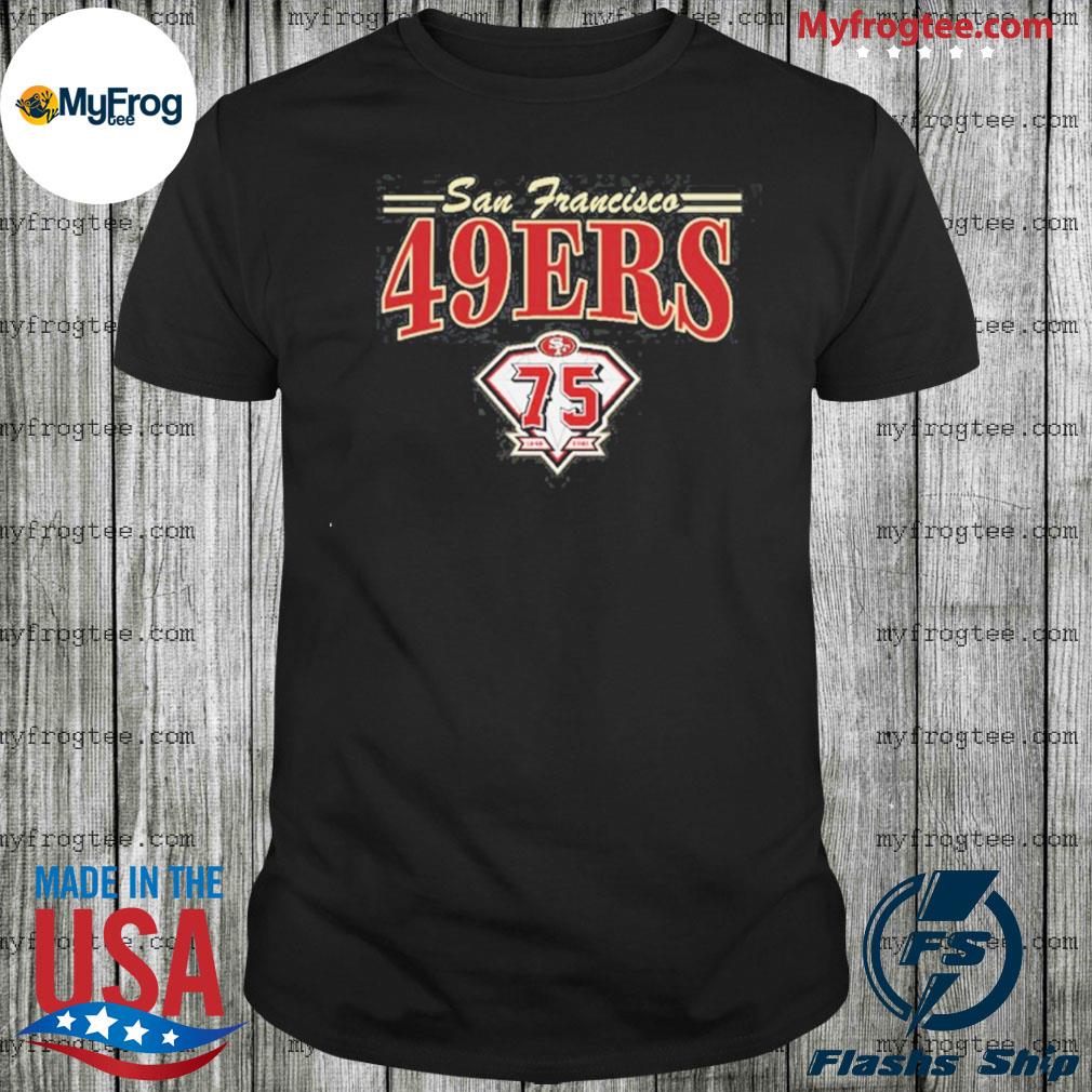 San francisco 49ers 75th anniversary shirt, hoodie, sweater, long