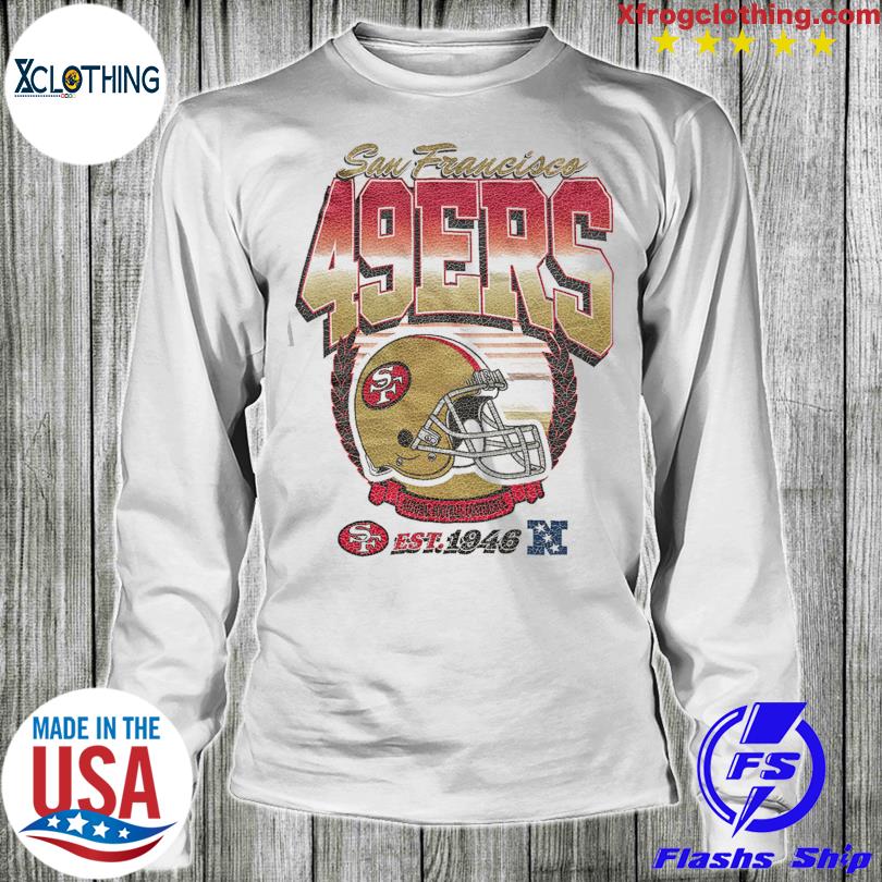 Official san Francisco 49ers New Era NFL Helmet Crest T-Shirt