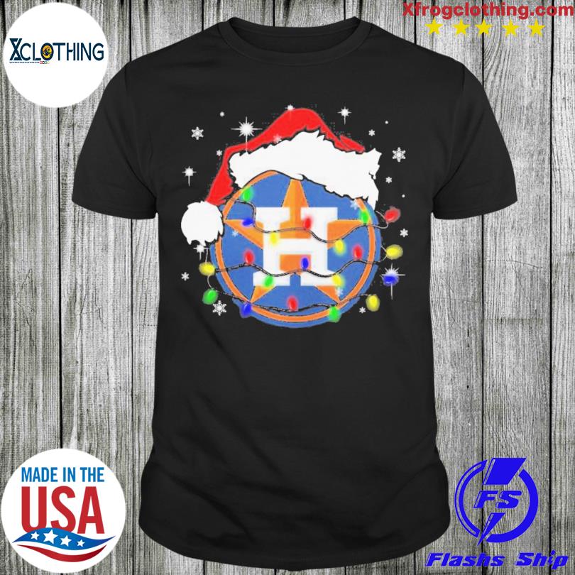 Santa Houston Astros Christmas lights shirt, hoodie, sweater, long sleeve  and tank top