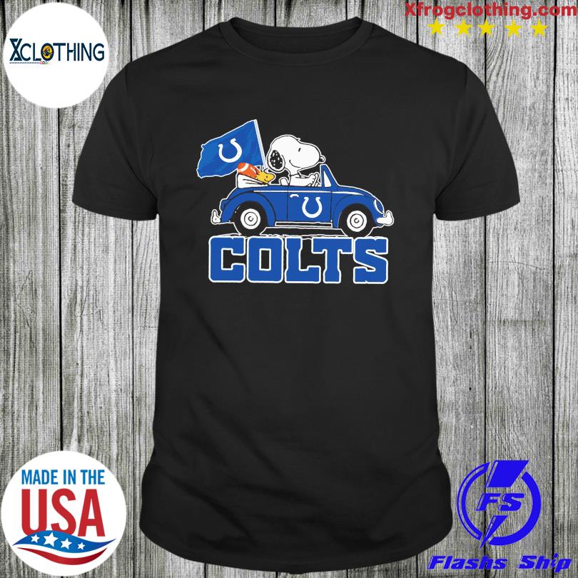 Official Snoopy and Woodstock drive Car Colts football shirt