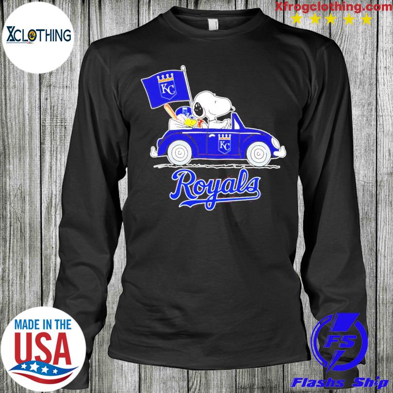 Snoopy and Woodstock driving car Kansas City Royals shirt, hoodie