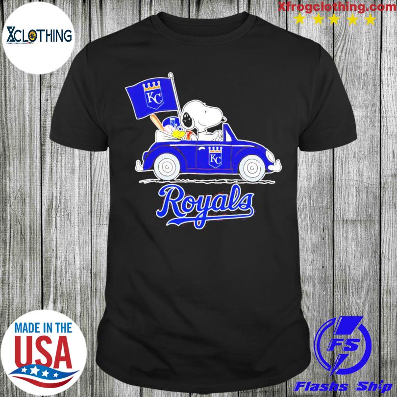 Snoopy and Woodstock driving car Kansas City Royals shirt, hoodie